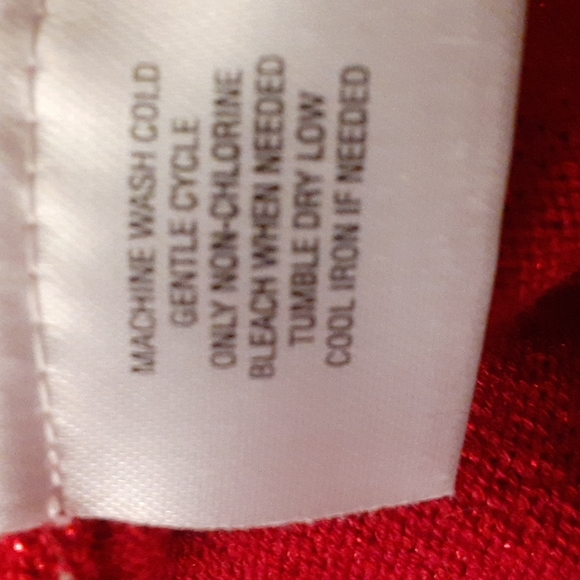 Jaclyn Smith red sparkly cardigan sweater - Picture 9 of 12